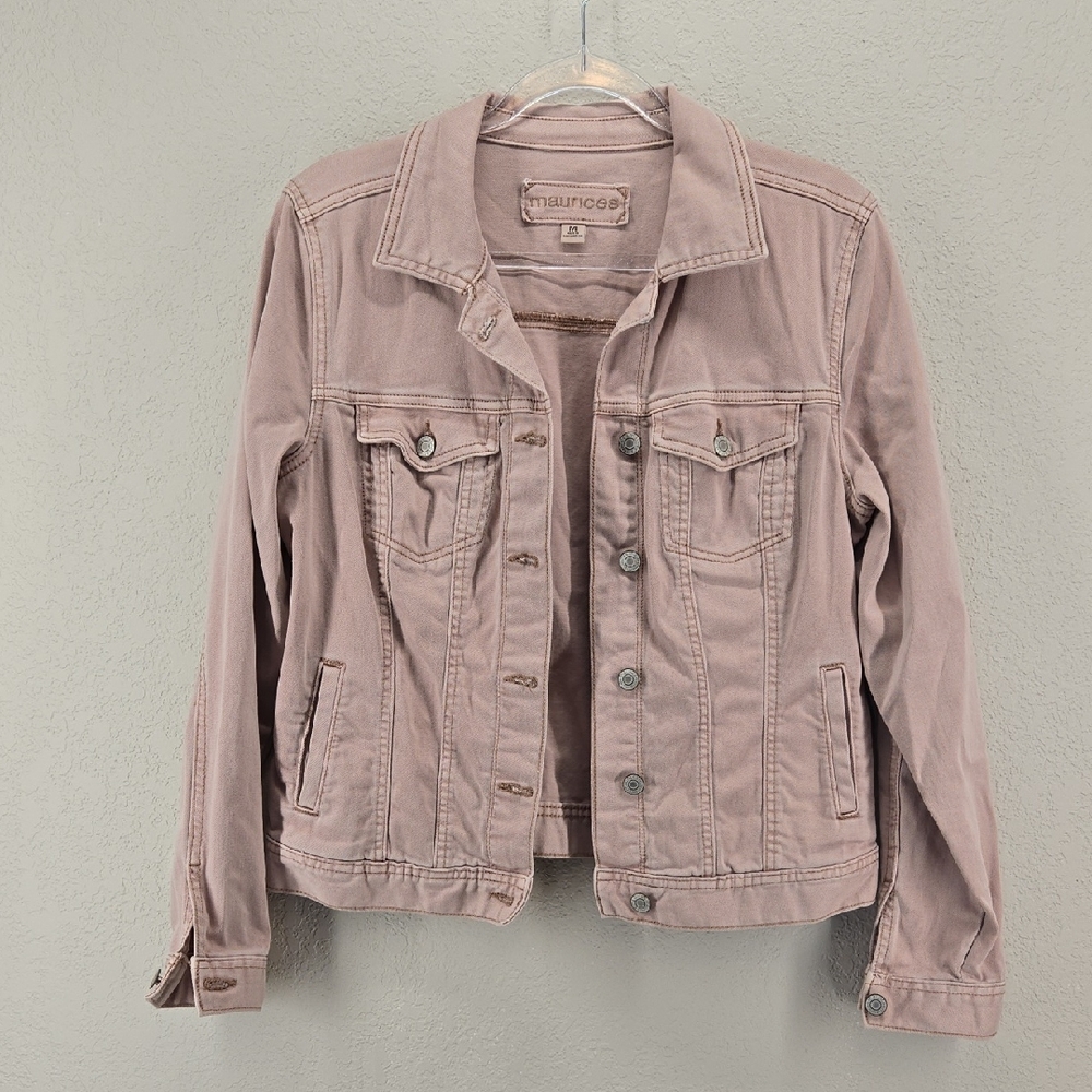 Maurices Dusty Rose Denim Jacket Side Medium